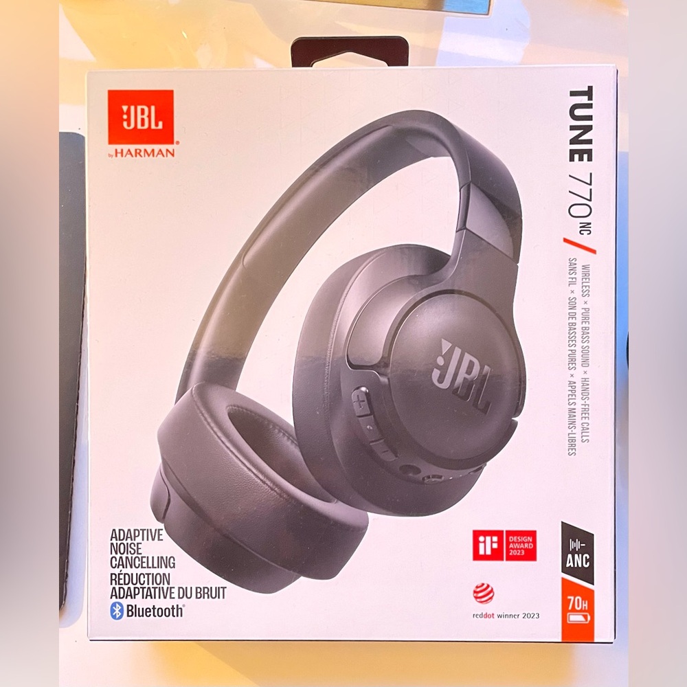 JBL Tune 770NC Over-Ear Black Headphones - Brand New in Box (Never Opened)